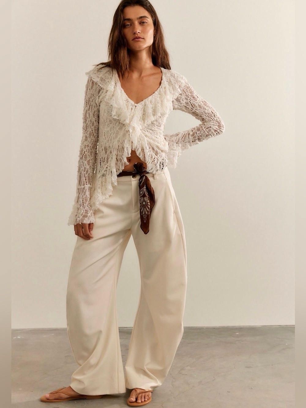 Free People Cream Laney Cardi.
New Without Tags. Current!